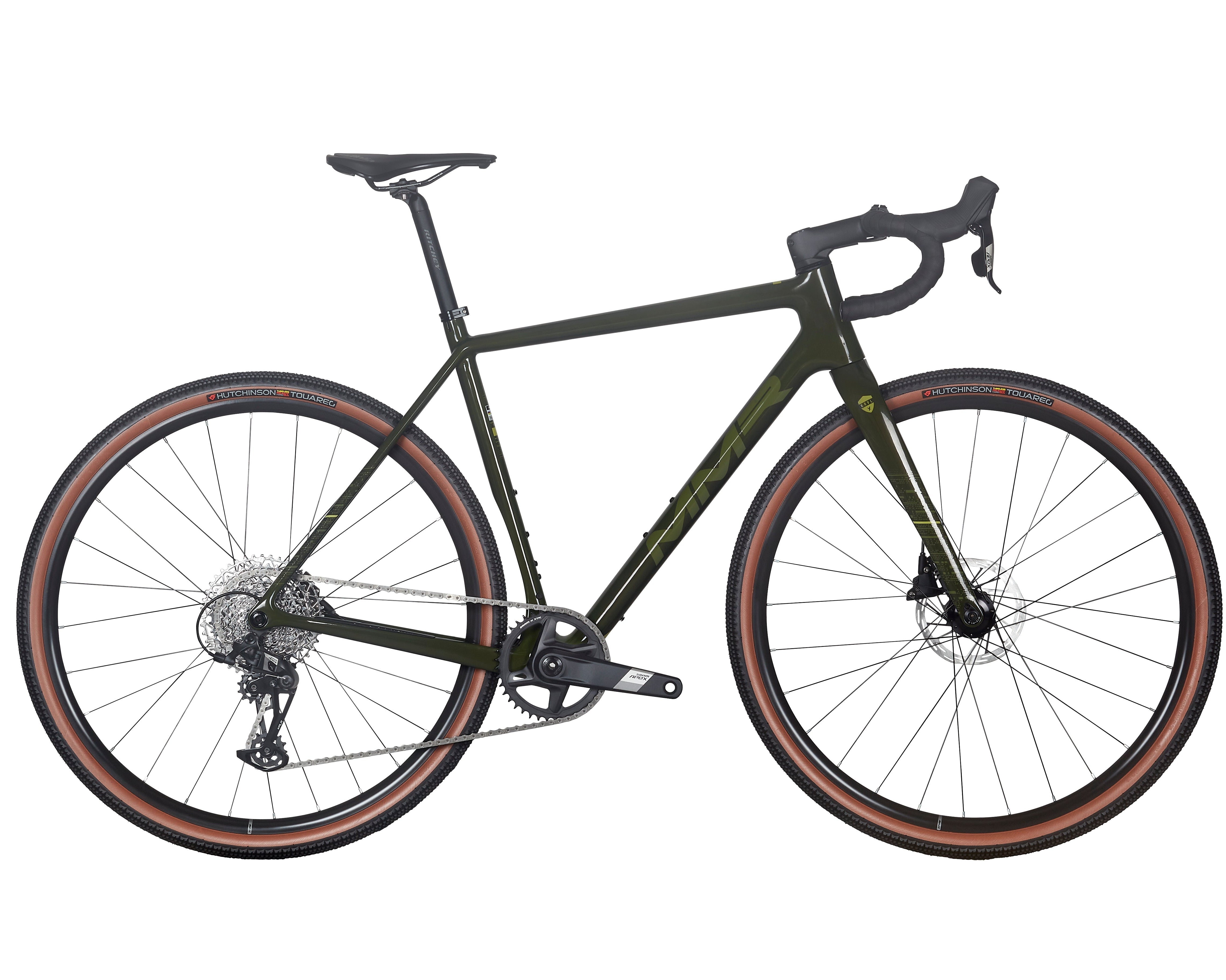 Carbon fiber bicycle on a white background